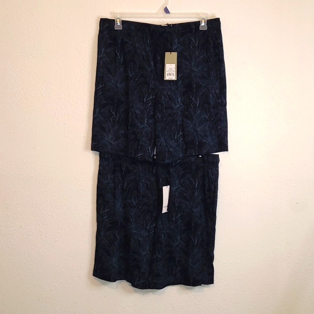 Lot of 2-Mens Target Goodfellow & Co. Palm Trees Boxers Navy/Light Blue Sz L NWT